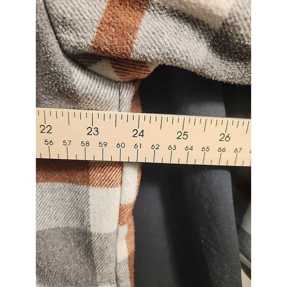 HFX Womens Shirt Jacket Fit Snap Button (Gray/Brown, Large) - Picture 7 of 8